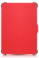 BASEY. Hoes Geschikt voor Kobo Clara HD Hoesje Bookcase Cover Hoes - Hoesje Geschikt voor Kobo Clara HD Hoes Cover Case - Rood