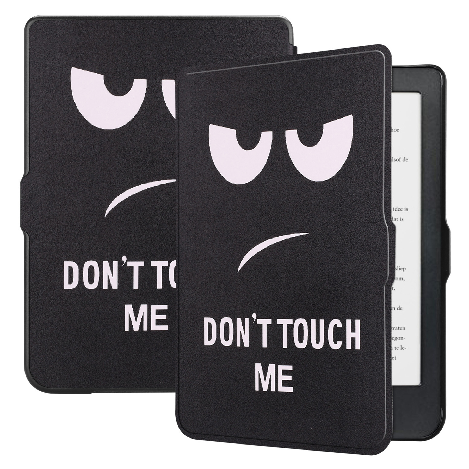BASEY. Hoes Geschikt voor Kobo Clara HD Hoesje Bookcase Cover Hoes - Hoesje Geschikt voor Kobo Clara HD Hoes Cover Case - Don't Touch Me