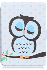 BASEY. Hoes Geschikt voor Kobo Clara HD Hoesje Bookcase Cover Hoes - Hoesje Geschikt voor Kobo Clara HD Hoes Cover Case - Uil
