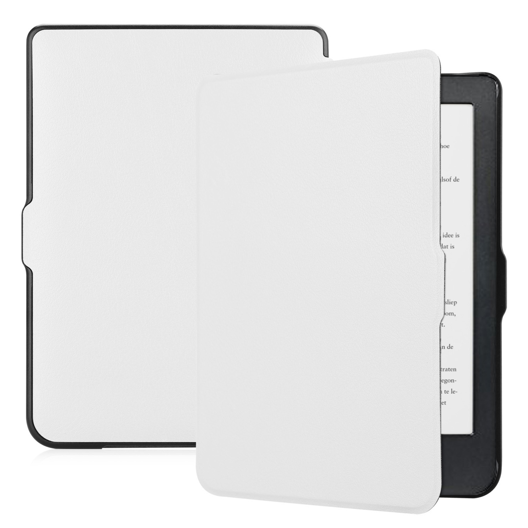 BASEY. Hoes Geschikt voor Kobo Clara HD Hoesje Bookcase Cover Hoes - Hoesje Geschikt voor Kobo Clara HD Hoes Cover Case - Wit