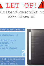 BASEY. Hoes Geschikt voor Kobo Clara HD Hoesje Bookcase Cover Hoes - Hoesje Geschikt voor Kobo Clara HD Hoes Cover Case - Wit