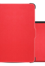 NoXx Hoes Geschikt voor Kobo Clara HD Hoesje Bookcase Cover Book Case Hoes Sleepcover - Rood