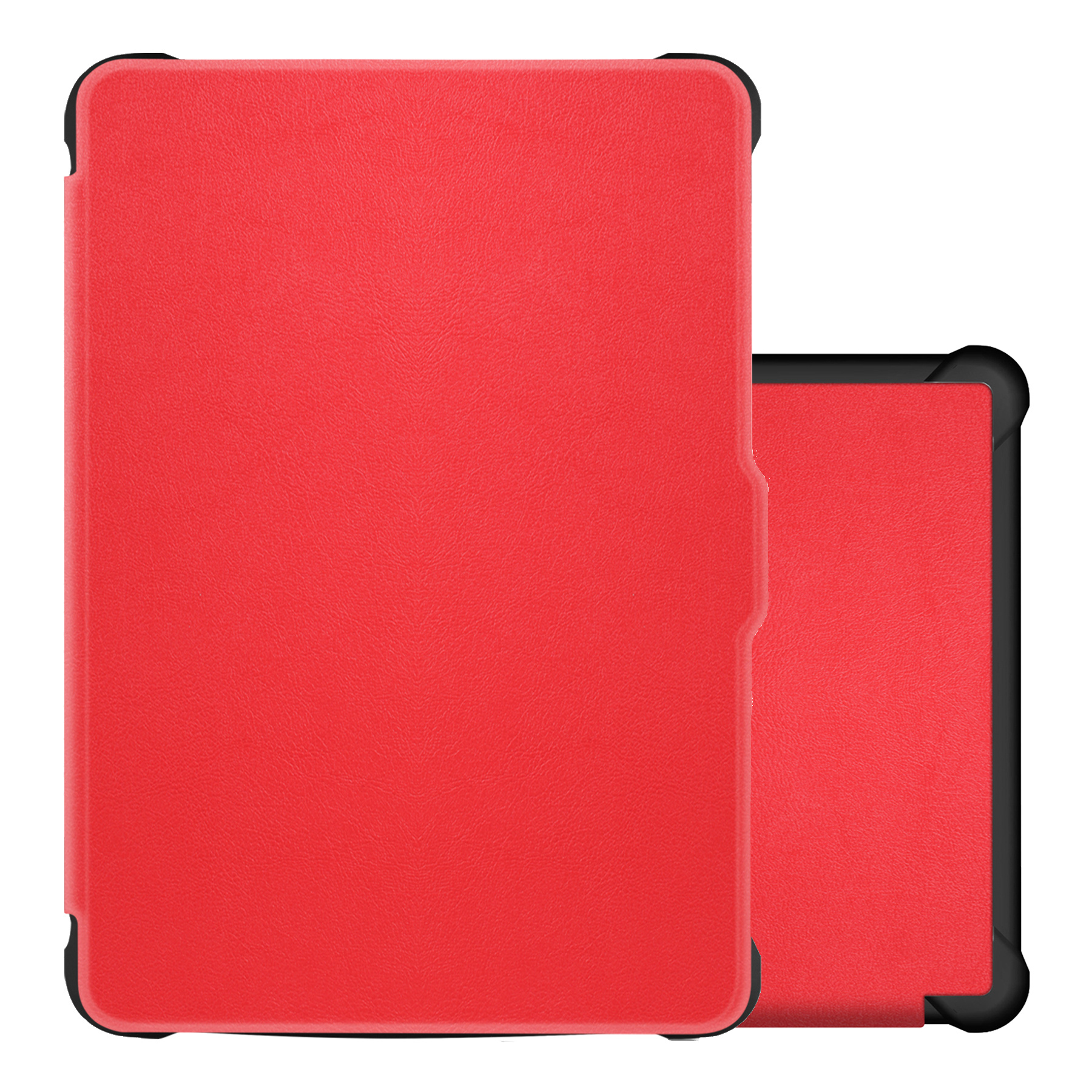 NoXx Hoes Geschikt voor Kobo Clara HD Hoesje Bookcase Cover Book Case Hoes Sleepcover - Rood