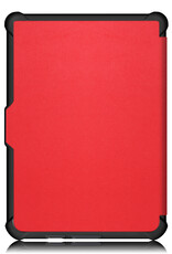 NoXx Hoes Geschikt voor Kobo Clara HD Hoesje Bookcase Cover Book Case Hoes Sleepcover - Rood