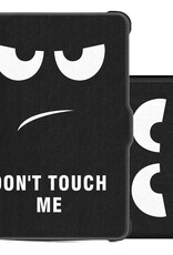 NoXx Hoes Geschikt voor Kobo Clara HD Hoesje Bookcase Cover Book Case Hoes Sleepcover - Don't Touch Me