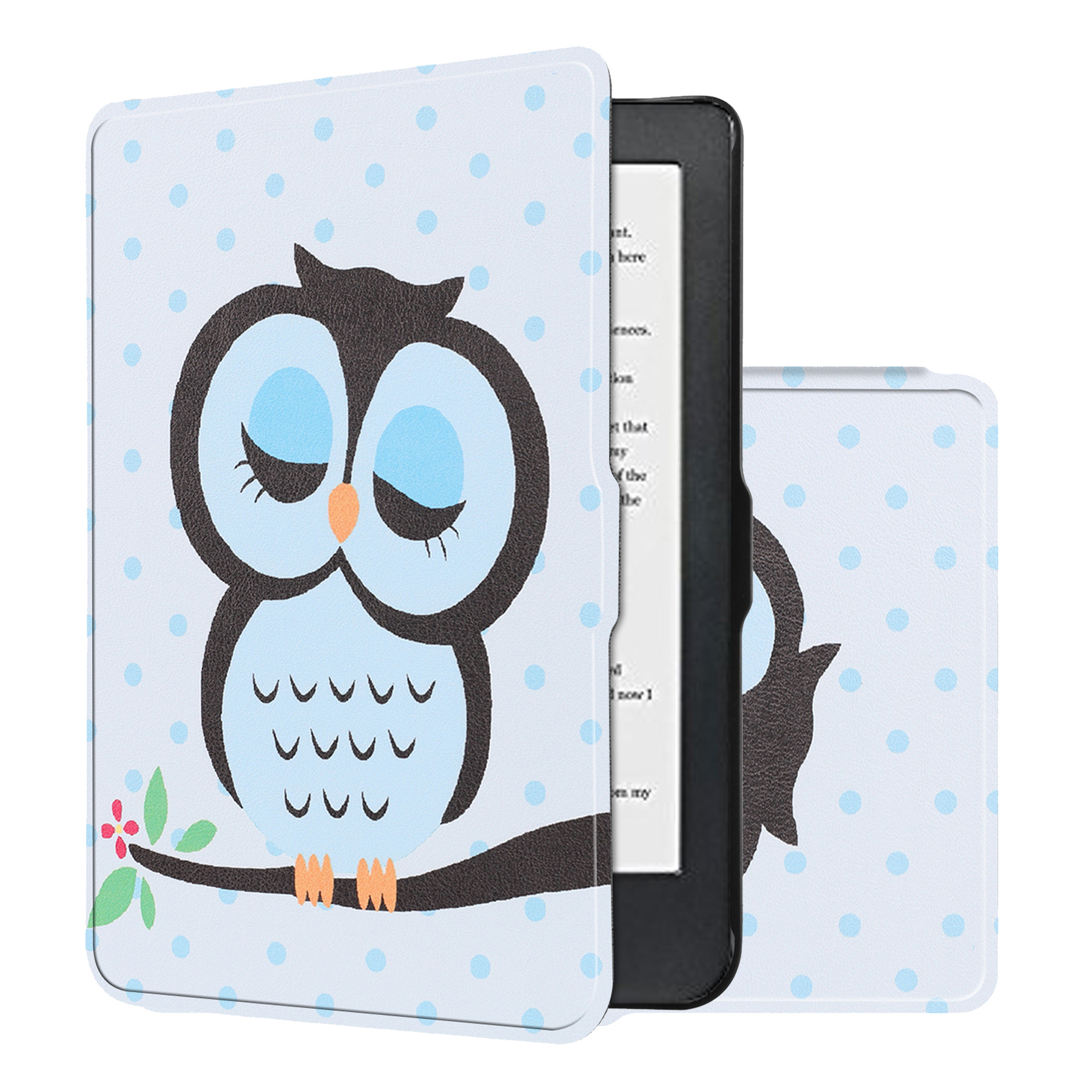 NoXx Hoes Geschikt voor Kobo Clara HD Hoesje Bookcase Cover Book Case Hoes Sleepcover - Uil