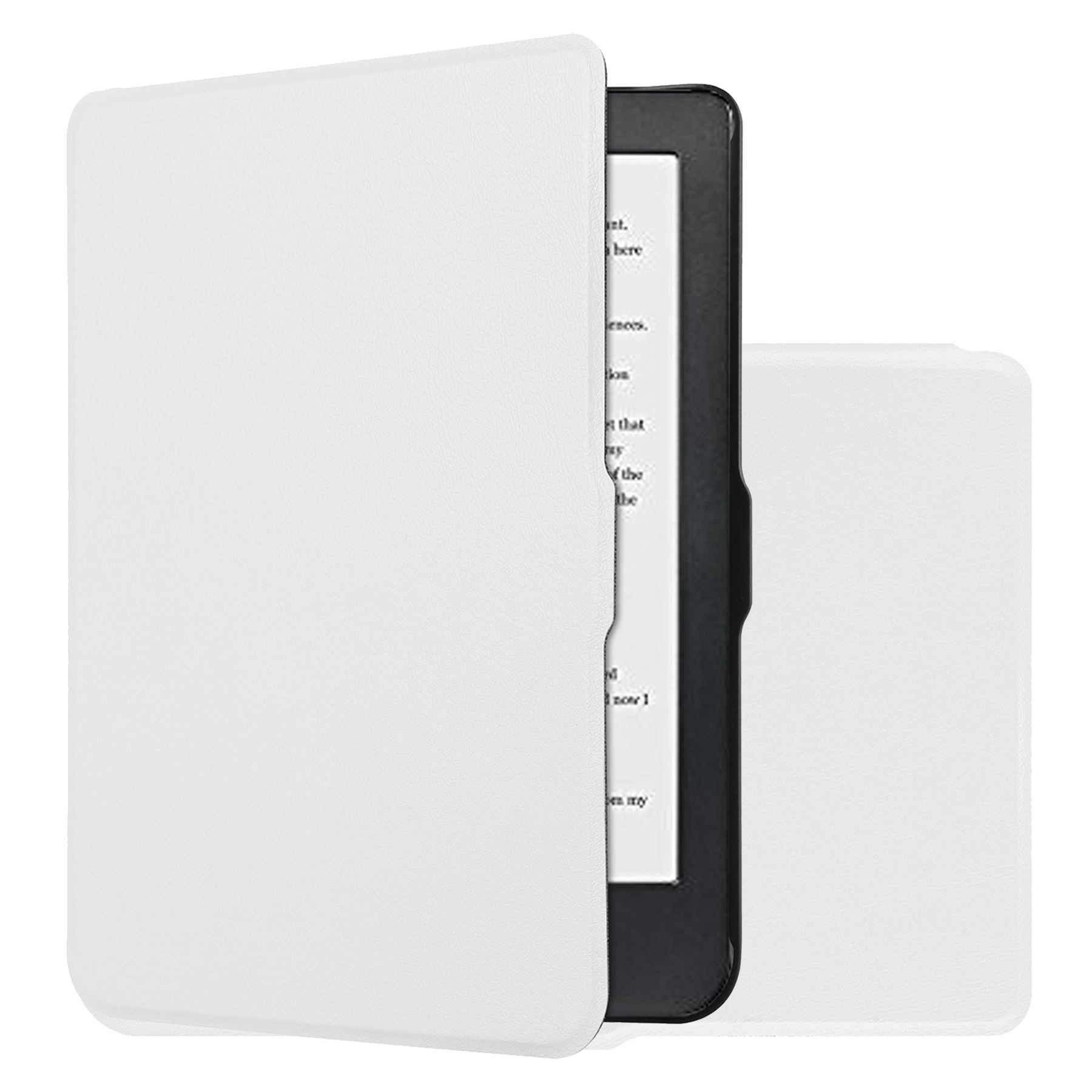 NoXx Hoes Geschikt voor Kobo Clara HD Hoesje Bookcase Cover Book Case Hoes Sleepcover - Wit