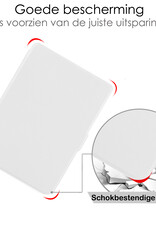 NoXx Hoes Geschikt voor Kobo Clara HD Hoesje Bookcase Cover Book Case Hoes Sleepcover - Wit