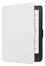 NoXx Hoes Geschikt voor Kobo Clara HD Hoesje Bookcase Cover Book Case Hoes Sleepcover - Wit
