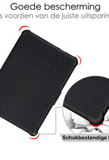 NoXx Hoes Geschikt voor Kobo Clara HD Hoesje Bookcase Cover Book Case Hoes Sleepcover - Zwart