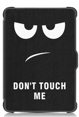 Nomfy Hoesje Geschikt voor Kobo Clara HD Hoes Book Case - Hoes Geschikt voor Kobo Clara HD Hoesje Book Cover - Don't Touch Me