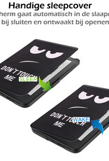 Nomfy Hoesje Geschikt voor Kobo Clara HD Hoes Book Case - Hoes Geschikt voor Kobo Clara HD Hoesje Book Cover - Don't Touch Me