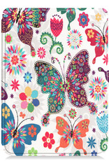 Nomfy Hoesje Geschikt voor Kobo Clara HD Hoes Book Case - Hoes Geschikt voor Kobo Clara HD Hoesje Book Cover - Vlinders