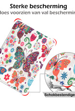 Nomfy Hoesje Geschikt voor Kobo Clara HD Hoes Book Case - Hoes Geschikt voor Kobo Clara HD Hoesje Book Cover - Vlinders