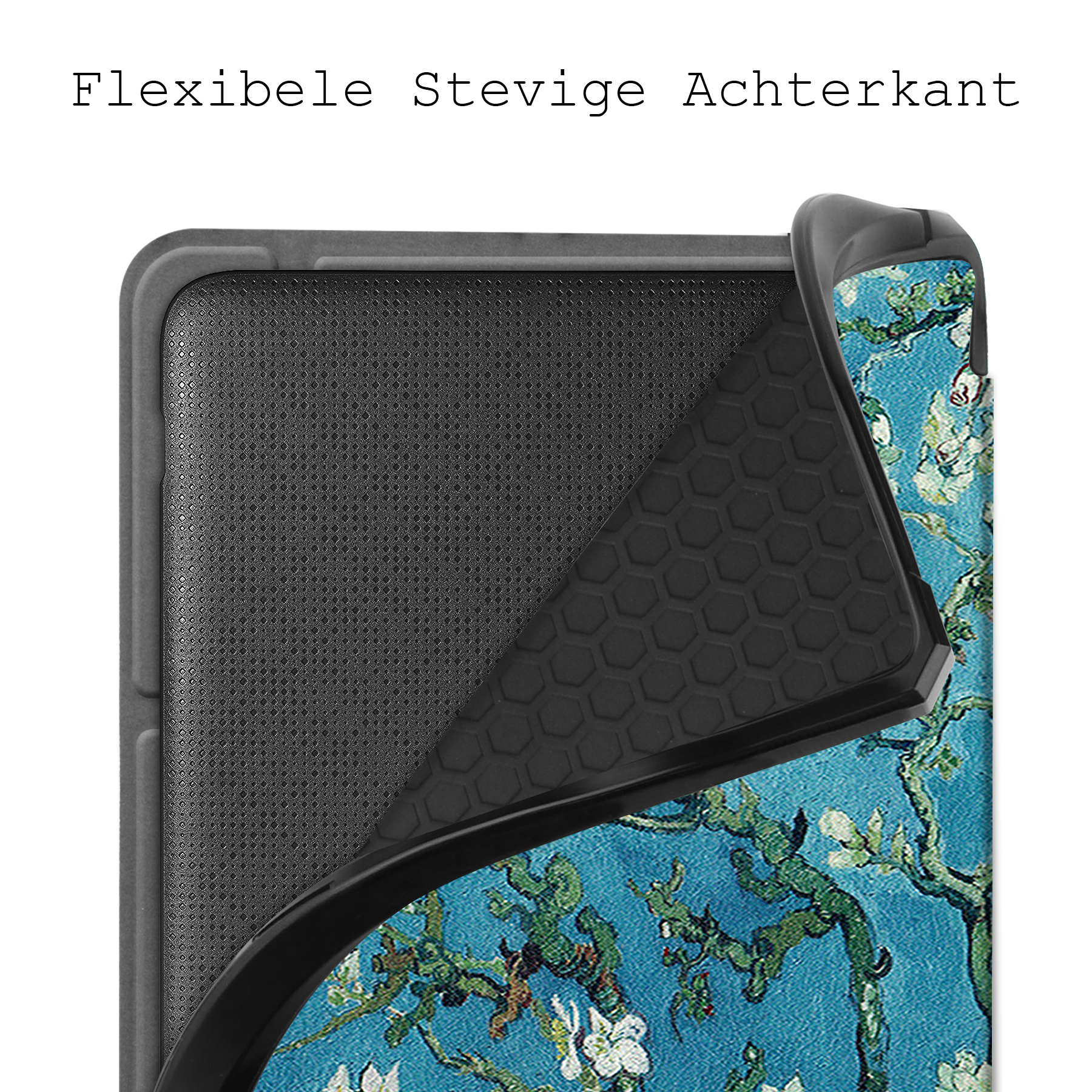 BASEY. Hoes Geschikt voor Kobo Libra 2 Hoesje Bookcase Cover Hoes - Hoesje Geschikt voor Kobo Libra 2 Hoes Cover Case - Bloesem