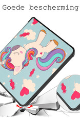 BASEY. Hoes Geschikt voor Kobo Libra 2 Hoesje Bookcase Cover Hoes - Hoesje Geschikt voor Kobo Libra 2 Hoes Cover Case - Eenhoorn