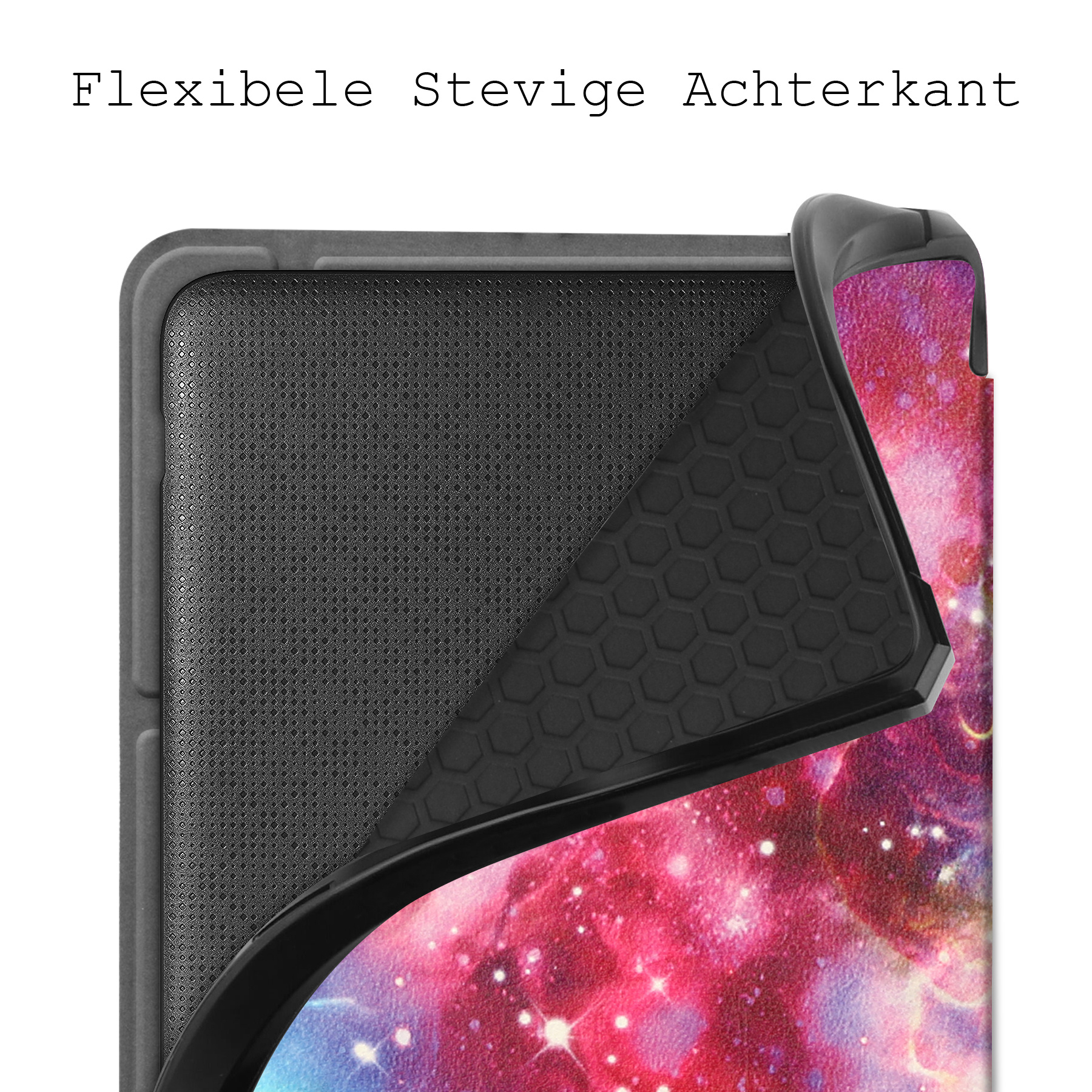 BASEY. Hoes Geschikt voor Kobo Libra 2 Hoesje Bookcase Cover Hoes - Hoesje Geschikt voor Kobo Libra 2 Hoes Cover Case - Galaxy