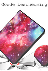 BASEY. Hoes Geschikt voor Kobo Libra 2 Hoesje Bookcase Cover Hoes - Hoesje Geschikt voor Kobo Libra 2 Hoes Cover Case - Galaxy