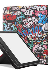 BASEY. Hoes Geschikt voor Kobo Libra 2 Hoesje Bookcase Cover Hoes - Hoesje Geschikt voor Kobo Libra 2 Hoes Cover Case - Graffity