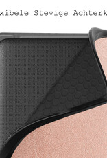 BASEY. Hoes Geschikt voor Kobo Libra 2 Hoesje Bookcase Cover Hoes - Hoesje Geschikt voor Kobo Libra 2 Hoes Cover Case - Rosé Goud