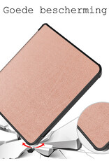 BASEY. Hoes Geschikt voor Kobo Libra 2 Hoesje Bookcase Cover Hoes - Hoesje Geschikt voor Kobo Libra 2 Hoes Cover Case - Rosé Goud