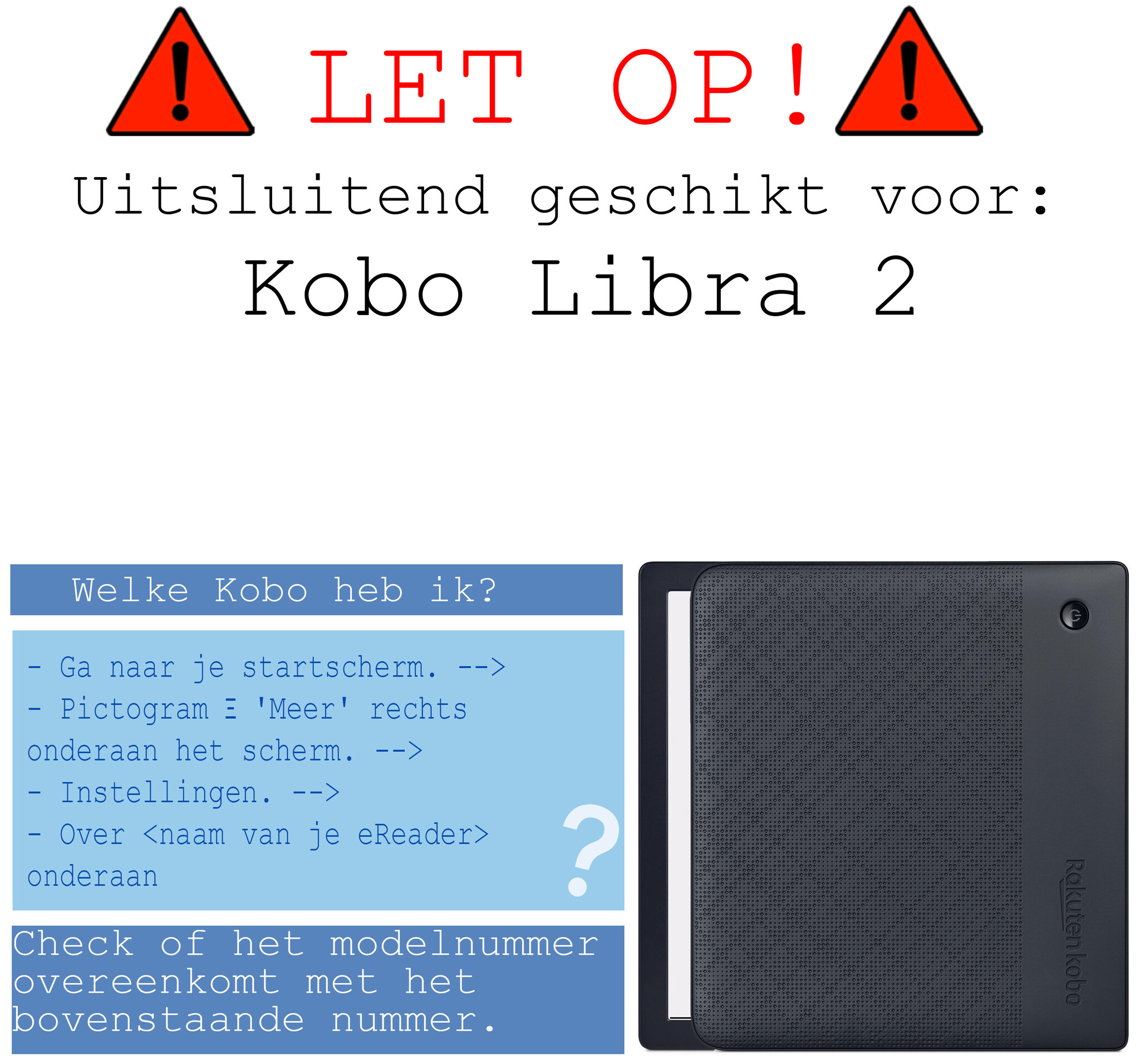 BASEY. Hoes Geschikt voor Kobo Libra 2 Hoesje Bookcase Cover Hoes - Hoesje Geschikt voor Kobo Libra 2 Hoes Cover Case - Rosé Goud