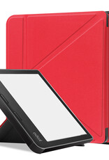 BASEY. Hoes Geschikt voor Kobo Libra 2 Hoesje Bookcase Cover Hoes - Hoesje Geschikt voor Kobo Libra 2 Hoes Cover Case - Rood
