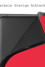 BASEY. Hoes Geschikt voor Kobo Libra 2 Hoesje Bookcase Cover Hoes - Hoesje Geschikt voor Kobo Libra 2 Hoes Cover Case - Rood