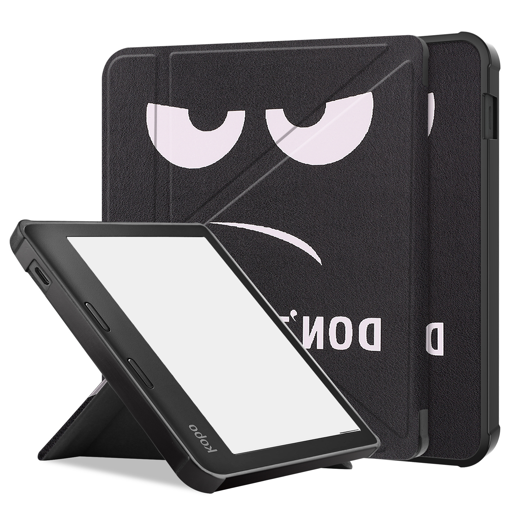 BASEY. Hoes Geschikt voor Kobo Libra 2 Hoesje Bookcase Cover Hoes - Hoesje Geschikt voor Kobo Libra 2 Hoes Cover Case - Don't Touch Me