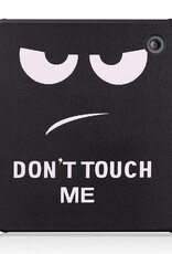 BASEY. Hoes Geschikt voor Kobo Libra 2 Hoesje Bookcase Cover Hoes - Hoesje Geschikt voor Kobo Libra 2 Hoes Cover Case - Don't Touch Me