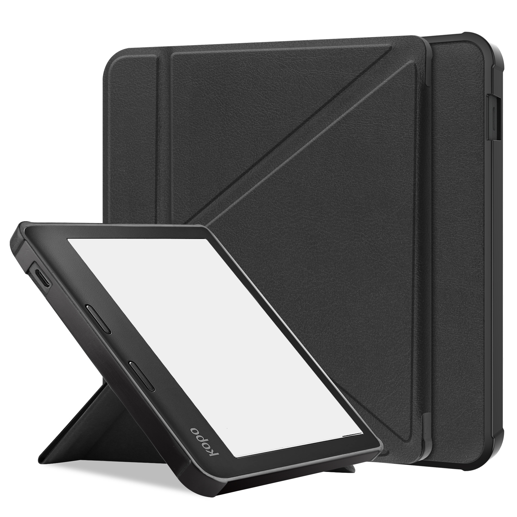 BASEY. Hoes Geschikt voor Kobo Libra 2 Hoesje Bookcase Cover Hoes - Hoesje Geschikt voor Kobo Libra 2 Hoes Cover Case - Zwart