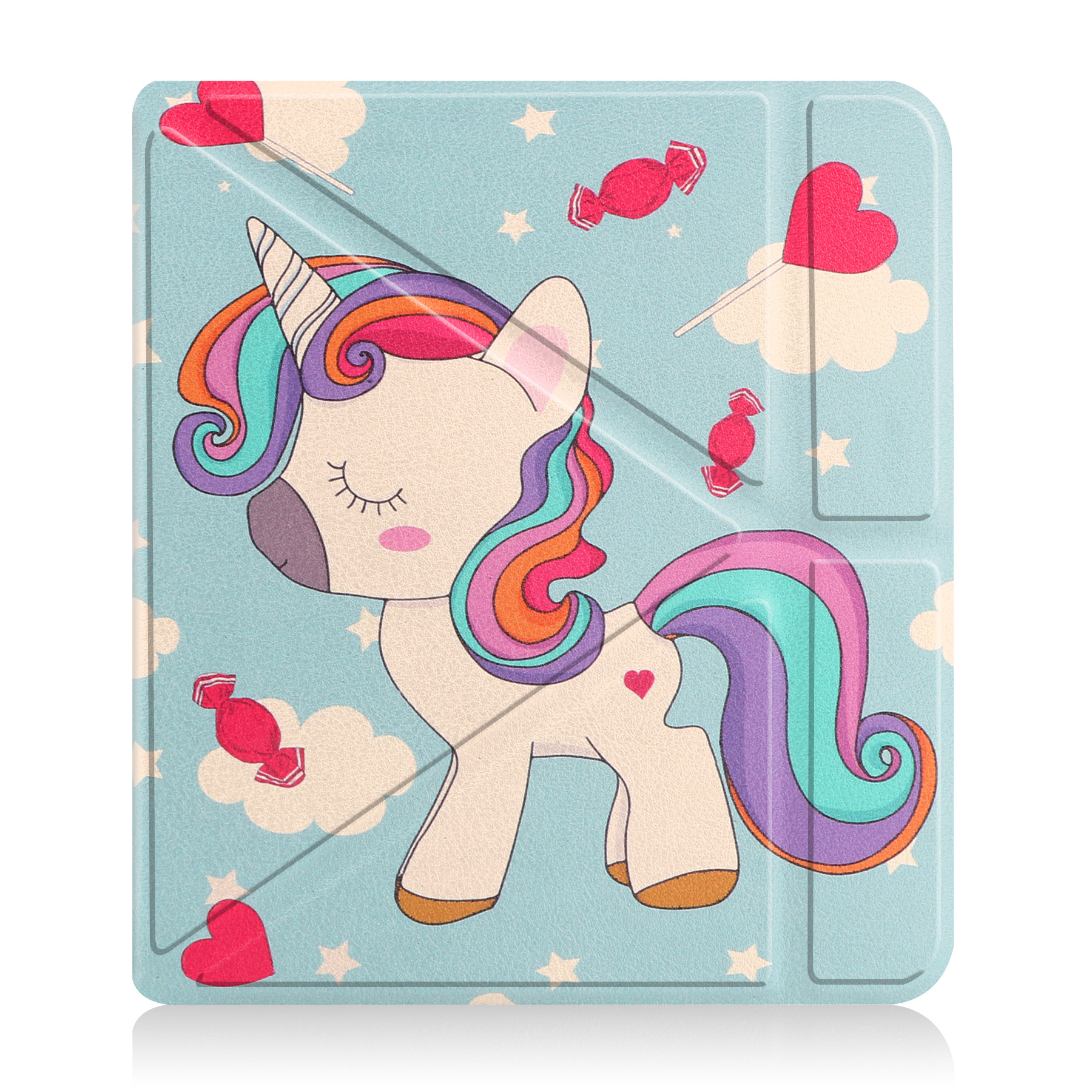 NoXx Hoes Geschikt voor Kobo Libra 2 Hoesje Bookcase Cover Book Case Hoes Sleepcover - Eenhoorn