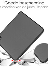 NoXx Hoes Geschikt voor Kobo Libra 2 Hoesje Bookcase Cover Book Case Hoes Sleepcover - Grijs