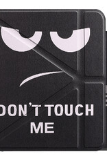 NoXx Hoes Geschikt voor Kobo Libra 2 Hoesje Bookcase Cover Book Case Hoes Sleepcover - Don't Touch Me