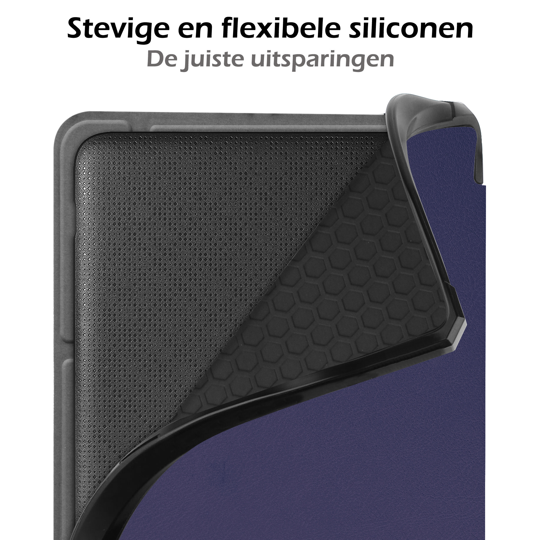 Nomfy Hoesje Geschikt voor Kobo Libra 2 Hoes Book Case - Hoes Geschikt voor Kobo Libra 2 Hoesje Book Cover - Donkerblauw