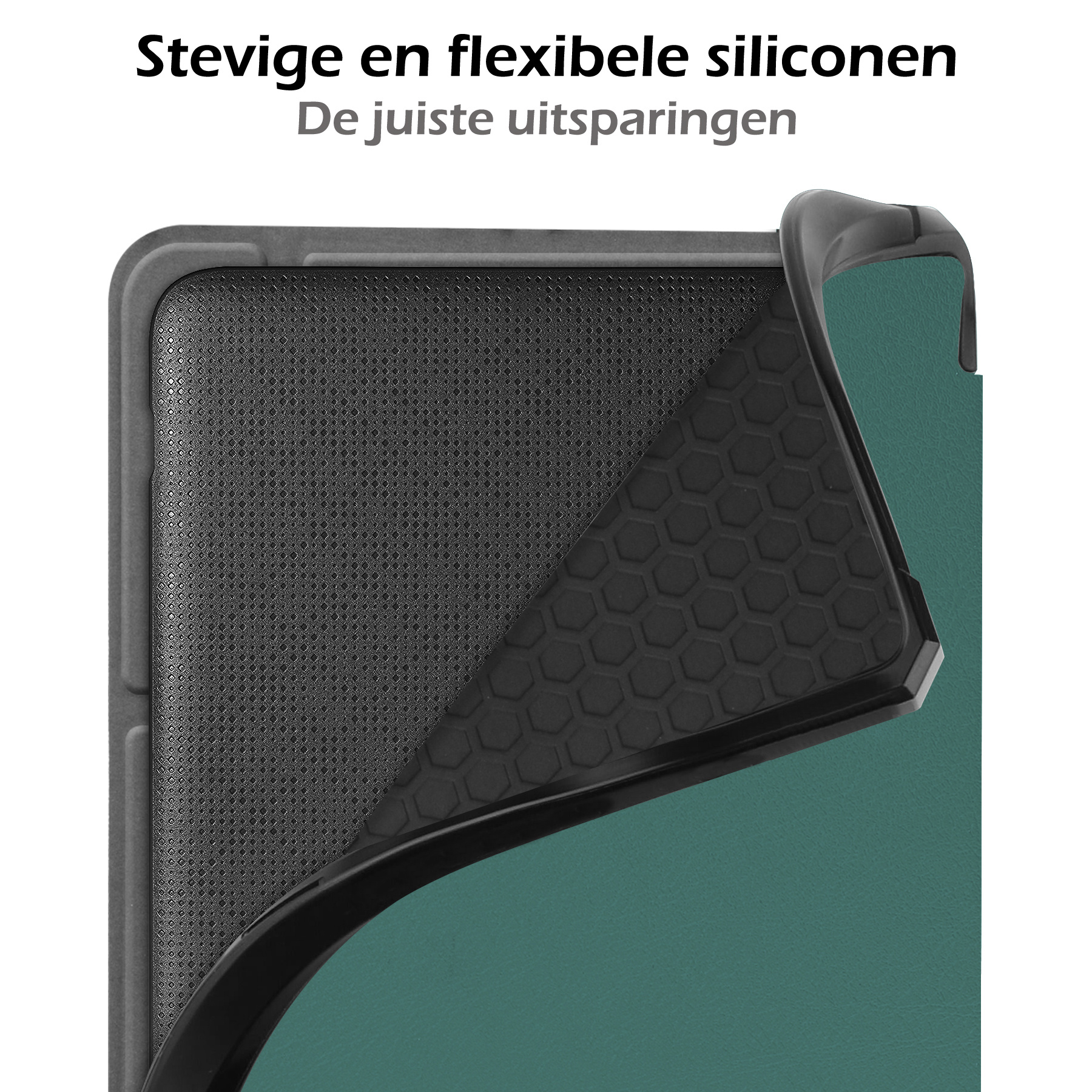 Nomfy Hoesje Geschikt voor Kobo Libra 2 Hoes Book Case - Hoes Geschikt voor Kobo Libra 2 Hoesje Book Cover - Donkergroen