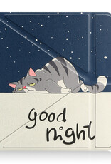 Nomfy Hoesje Geschikt voor Kobo Libra 2 Hoes Book Case - Hoes Geschikt voor Kobo Libra 2 Hoesje Book Cover - Kat