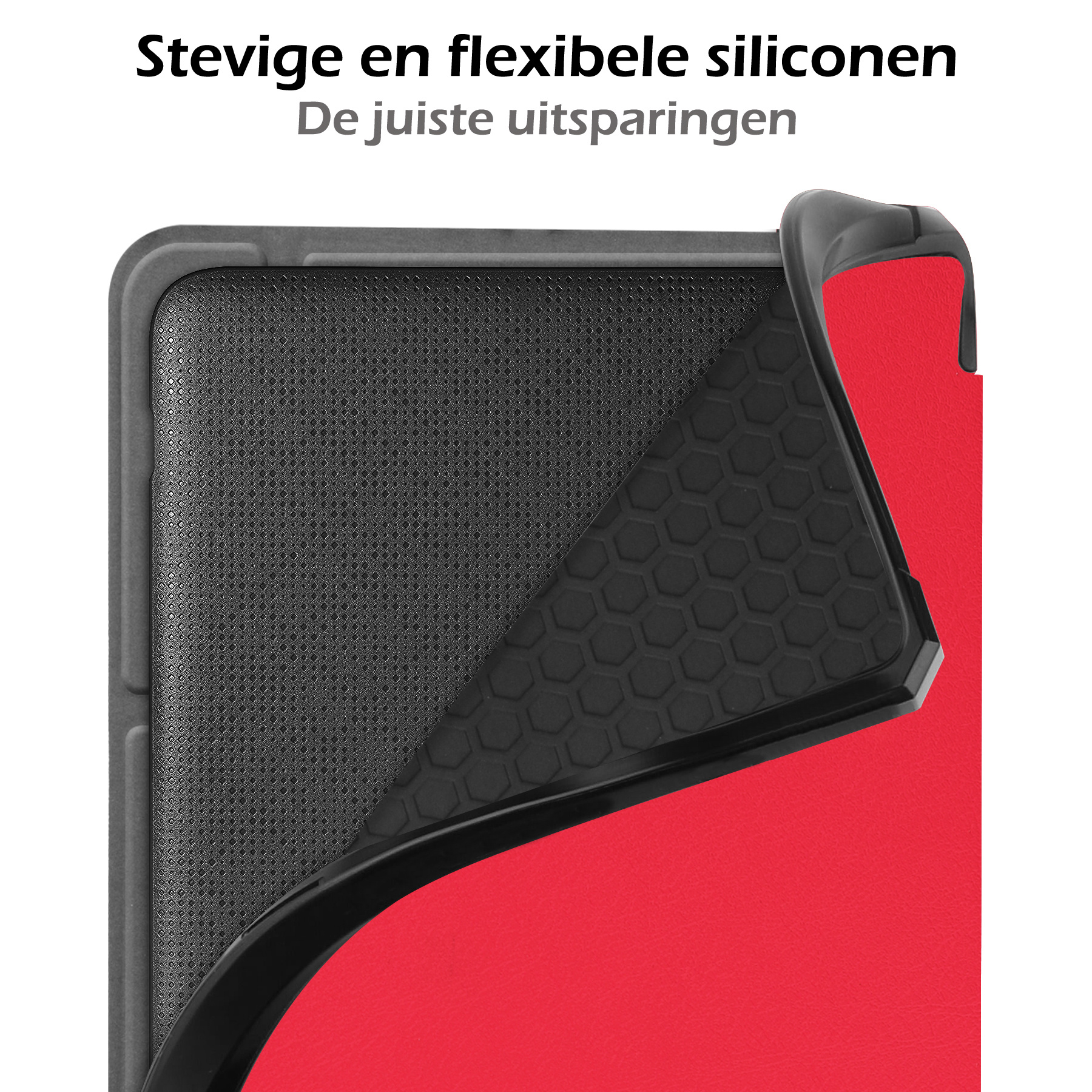 Nomfy Hoesje Geschikt voor Kobo Libra 2 Hoes Book Case - Hoes Geschikt voor Kobo Libra 2 Hoesje Book Cover - Rood
