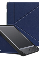 BASEY. Hoes Geschikt voor Kobo Libra H2O Hoesje Bookcase Cover Hoes - Hoesje Geschikt voor Kobo Libra H2O Hoes Cover Case - Donkerblauw