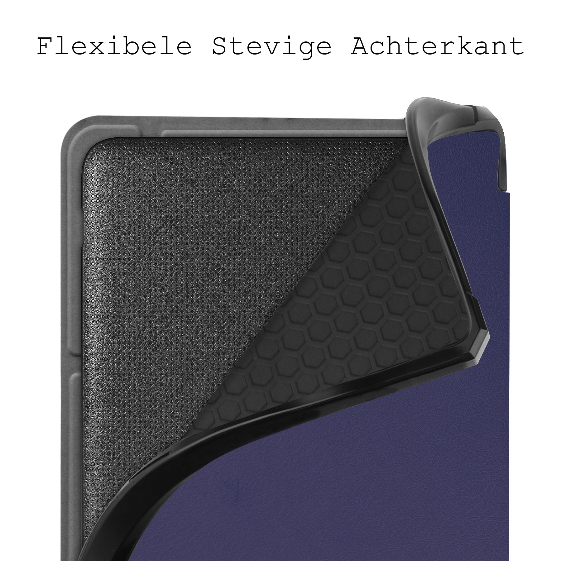 BASEY. Hoes Geschikt voor Kobo Libra H2O Hoesje Bookcase Cover Hoes - Hoesje Geschikt voor Kobo Libra H2O Hoes Cover Case - Donkerblauw