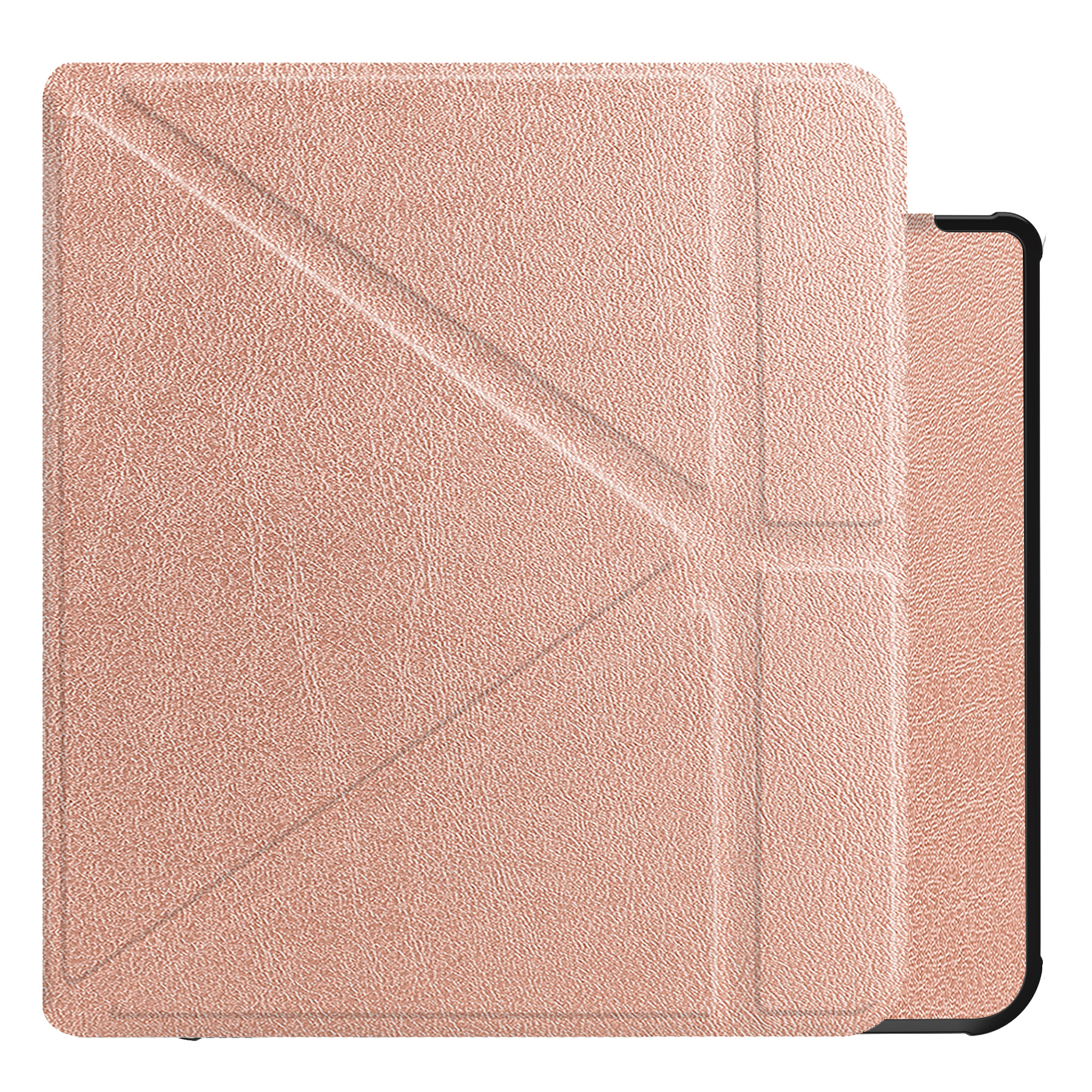 NoXx Hoes Geschikt voor Kobo Libra H2O Hoesje Bookcase Cover Book Case Hoes Sleepcover - Rosé Goud