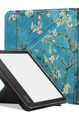 BASEY. Hoes Geschikt voor Kobo Sage Hoesje Bookcase Cover Hoes - Hoesje Geschikt voor Kobo Sage Hoes Cover Case - Bloesem