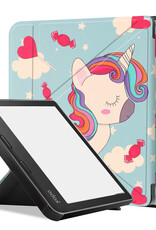 BASEY. Hoes Geschikt voor Kobo Sage Hoesje Bookcase Cover Hoes - Hoesje Geschikt voor Kobo Sage Hoes Cover Case - Eenhoorn