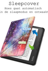 BASEY. Hoes Geschikt voor Kobo Sage Hoesje Bookcase Cover Hoes - Hoesje Geschikt voor Kobo Sage Hoes Cover Case - Galaxy