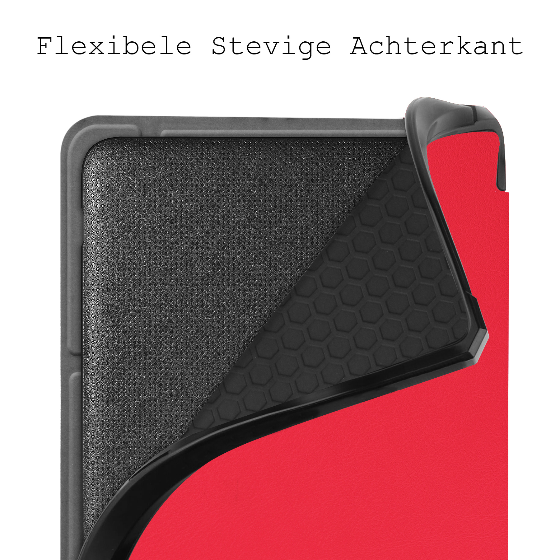 BASEY. Hoes Geschikt voor Kobo Sage Hoesje Bookcase Cover Hoes - Hoesje Geschikt voor Kobo Sage Hoes Cover Case - Rood
