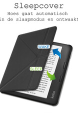 BASEY. Hoes Geschikt voor Kobo Sage Hoesje Bookcase Cover Hoes - Hoesje Geschikt voor Kobo Sage Hoes Cover Case - Zwart