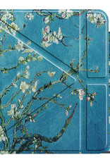 NoXx Hoes Geschikt voor Kobo Sage Hoesje Bookcase Cover Book Case Hoes Sleepcover - Bloesem