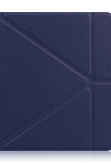 NoXx Hoes Geschikt voor Kobo Sage Hoesje Bookcase Cover Book Case Hoes Sleepcover - Donkerblauw