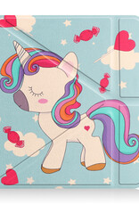 NoXx Hoes Geschikt voor Kobo Sage Hoesje Bookcase Cover Book Case Hoes Sleepcover - Eenhoorn