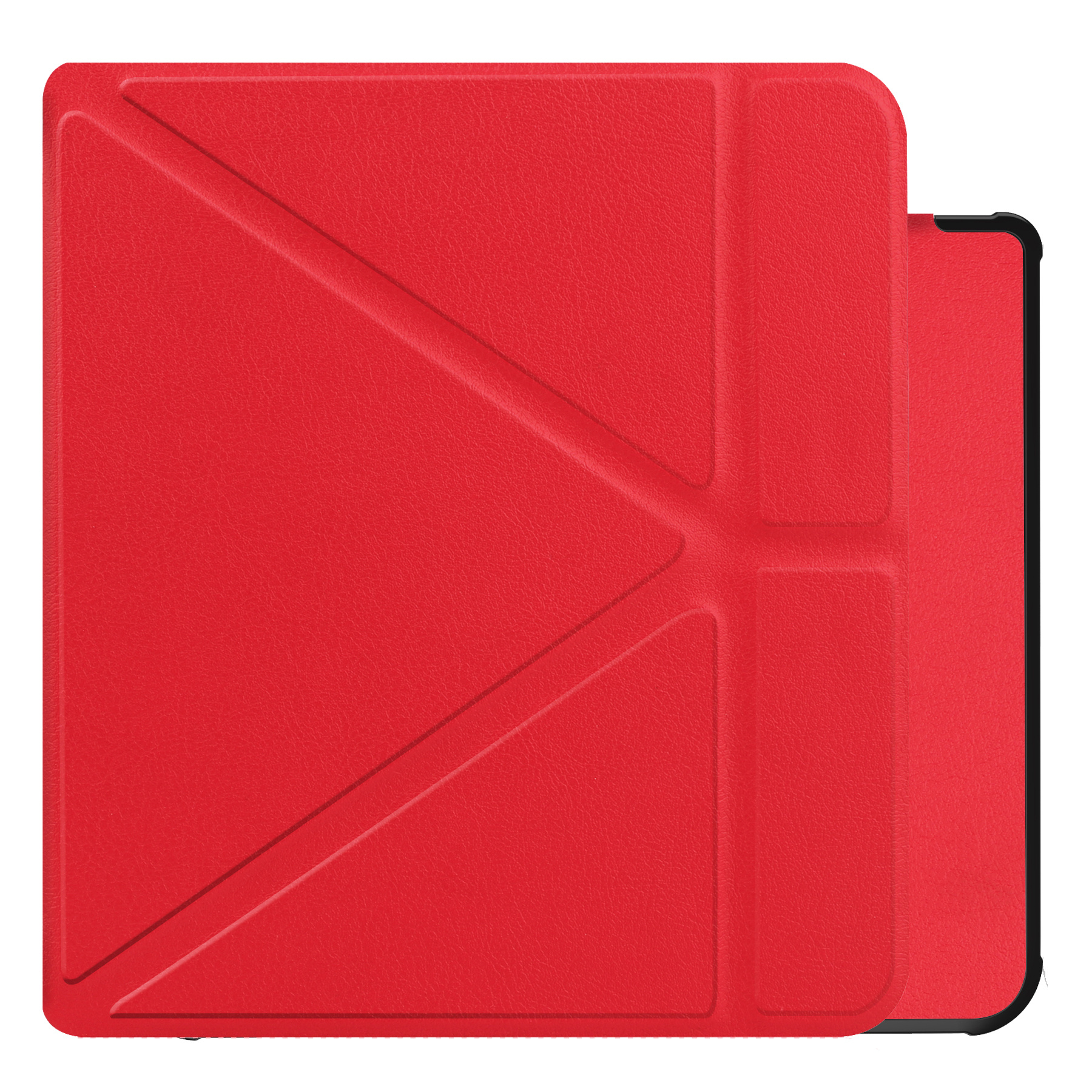 NoXx Hoes Geschikt voor Kobo Sage Hoesje Bookcase Cover Book Case Hoes Sleepcover - Rood